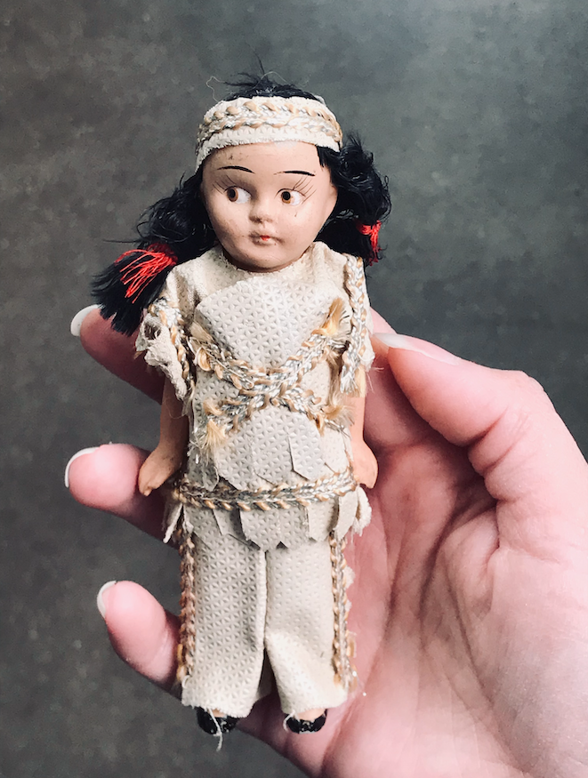 Vintage Porcelain Native Doll