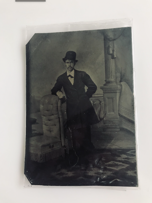 Man With Top Hat Tin Type