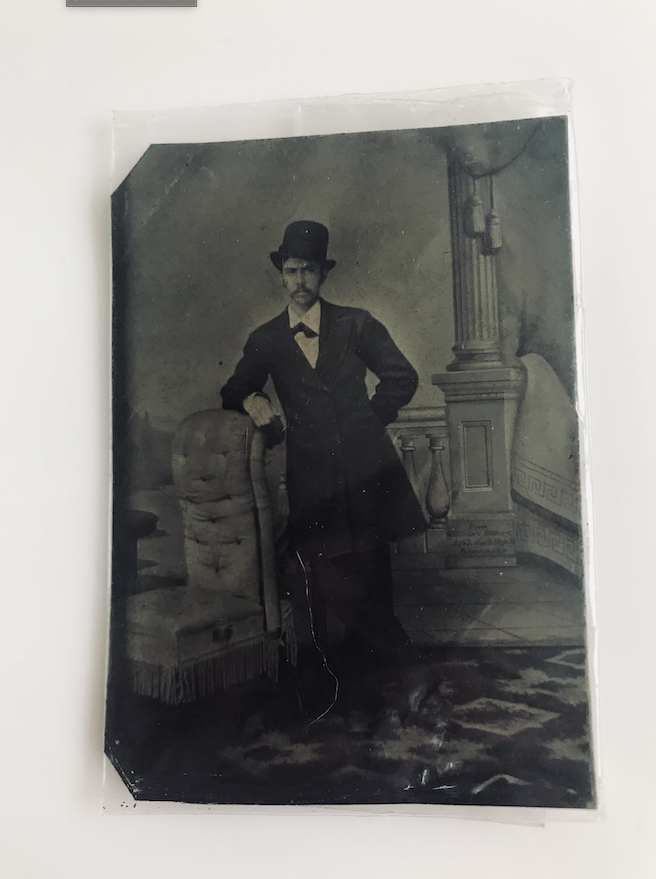 Man With Top Hat Tin Type
