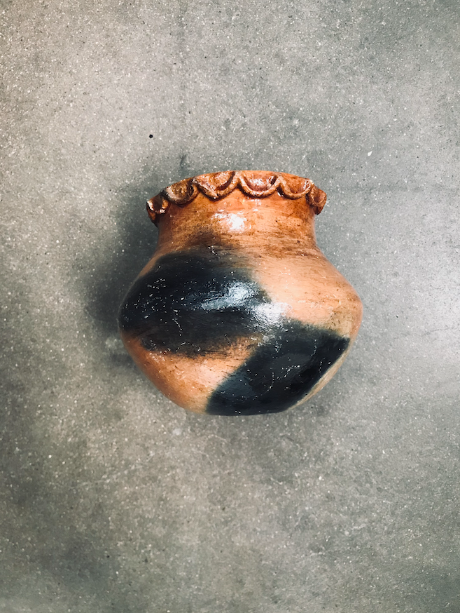 Vintage Terracotta Glazed Pot