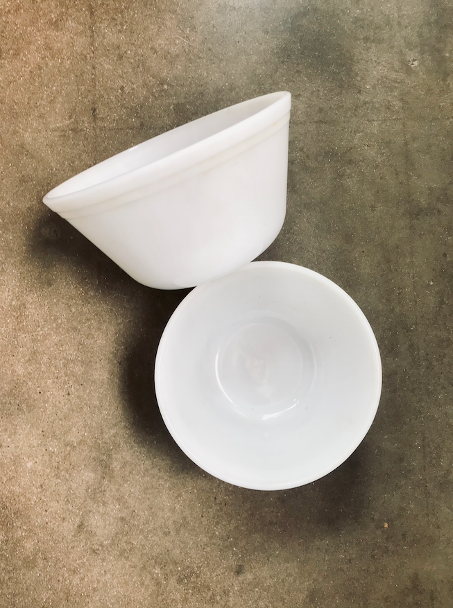 Milk Glass Mixing Bowls