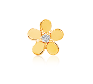 Junipurr Gold Flower with Swarovski CZ
