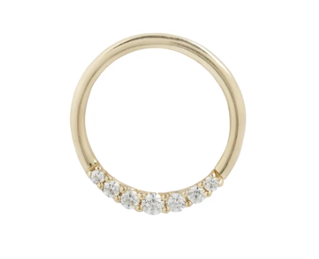Buddha Jewelry Organic Audrey CZ Seamless Ring