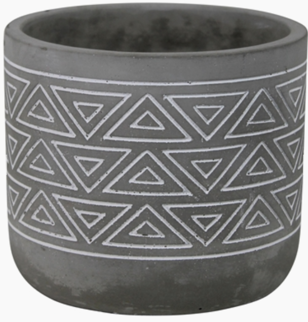 Totem Double Triangle Cement Cachepot