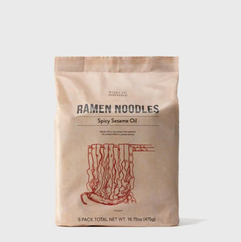 Public Goods Spicy Sesame Oil Ramen 5ct