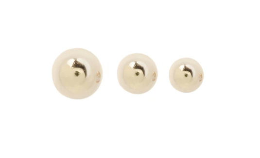 Solid Gold Bead Threadless End