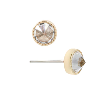 Millgrain Reverse Set CZ Threadless End