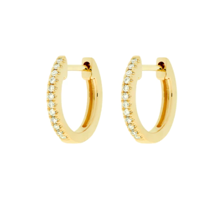 Modern Mood Diamond Huggie – hēy konēko