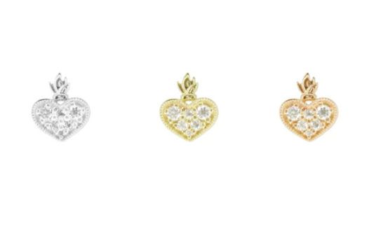 Modern Mood Heart - Milagro White Diamond 14K YG