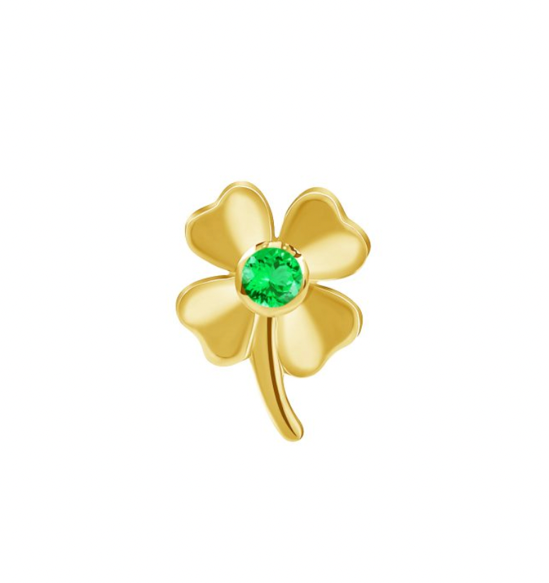 Norvoch Four Leaf Clover with Emerald