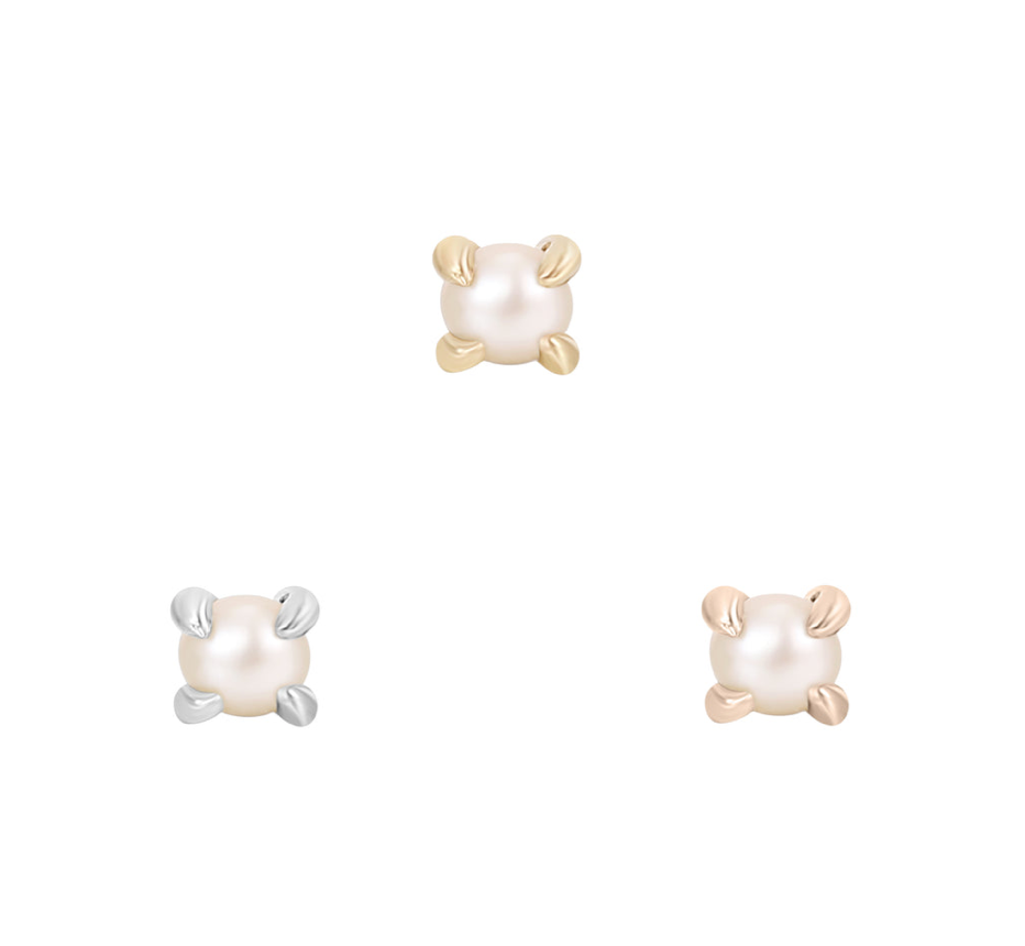 Buddha Pearl Prong Threadless End