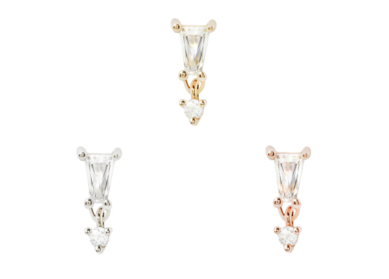 Buddha Jewelry Organics Yves Dangle CZ Threadless End