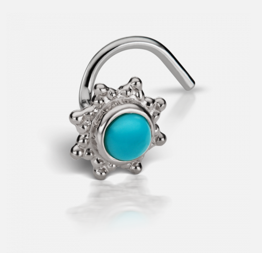 Maria Tash 2.75mm Turquoise Starburst Nostril Screw