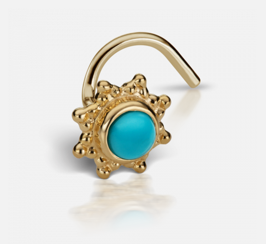 Maria Tash 2.75mm Turquoise Starburst Nostril Screw