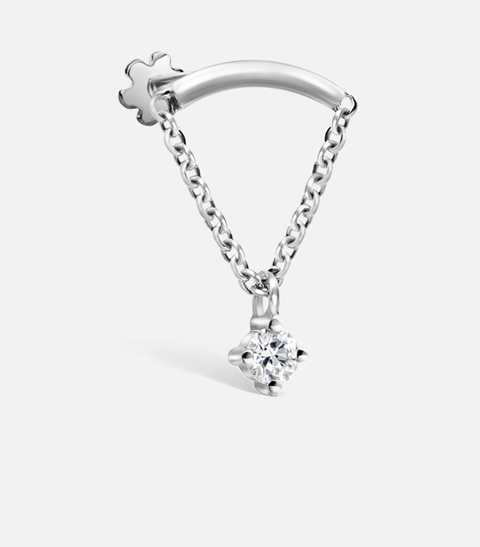 2mm Prong Set Diamond Drape 6.5mm