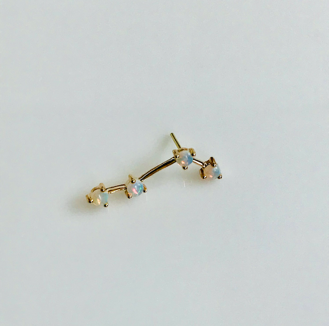Astera 4 - Cabochon Gemstone Yellow Gold