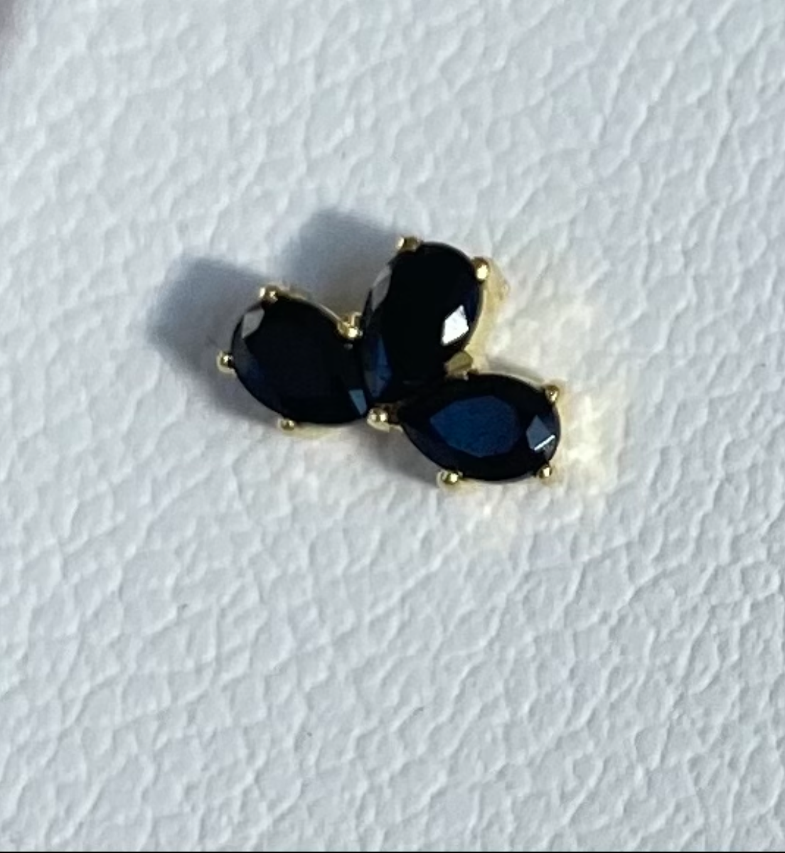 Yellow Gold Pear Fan Ends 3MM