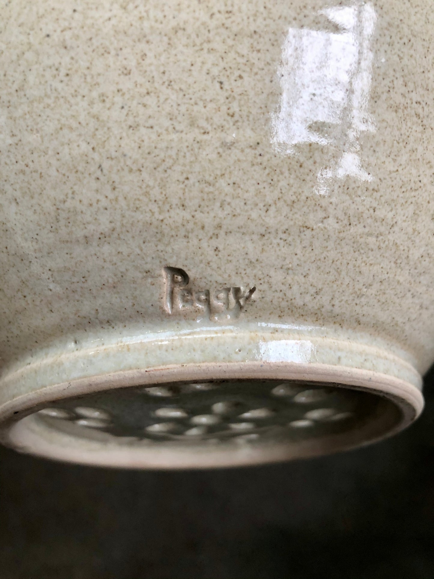 Vintage Handmade Ceramic Bowl/Strainer