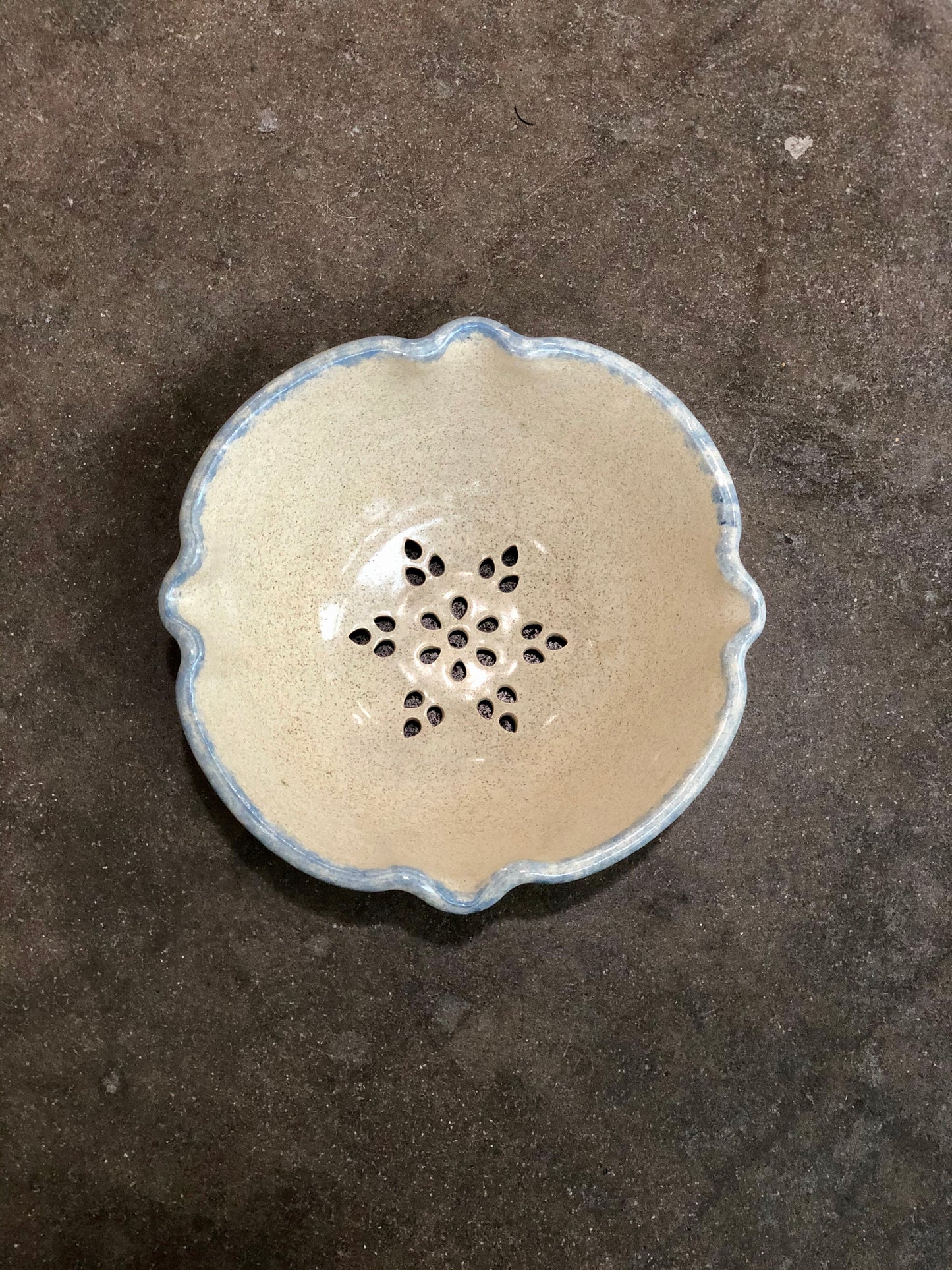 Vintage Handmade Ceramic Bowl/Strainer