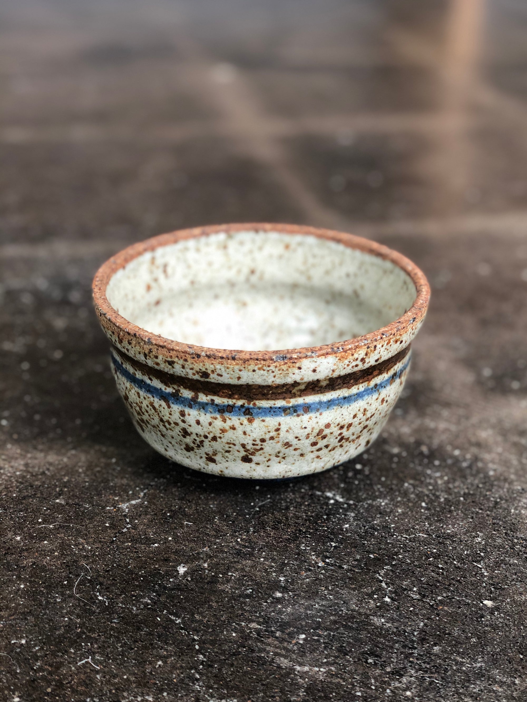 Vintage Blue Striped Bowl