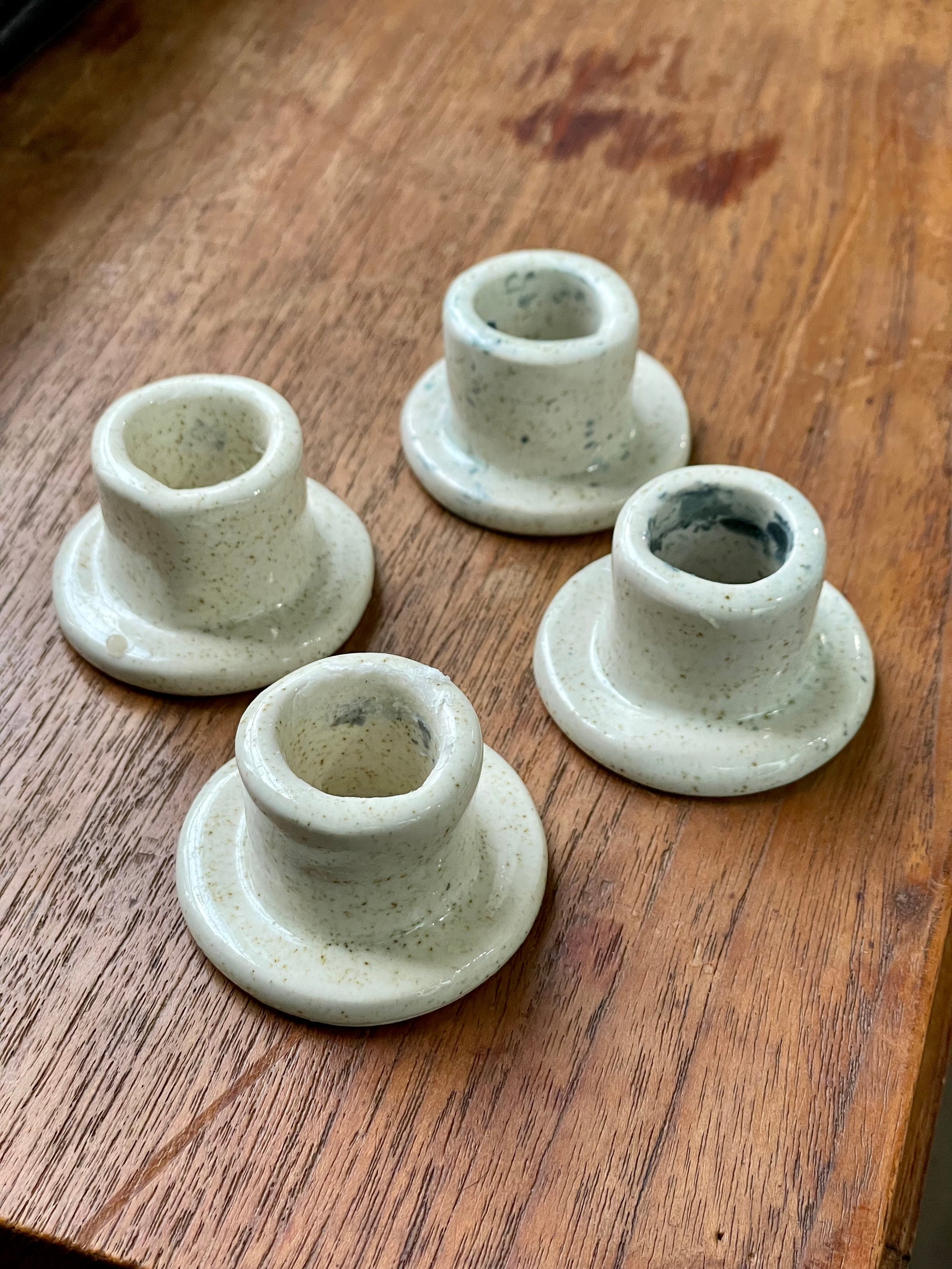 Set of 4 Ceramic Candle Holders