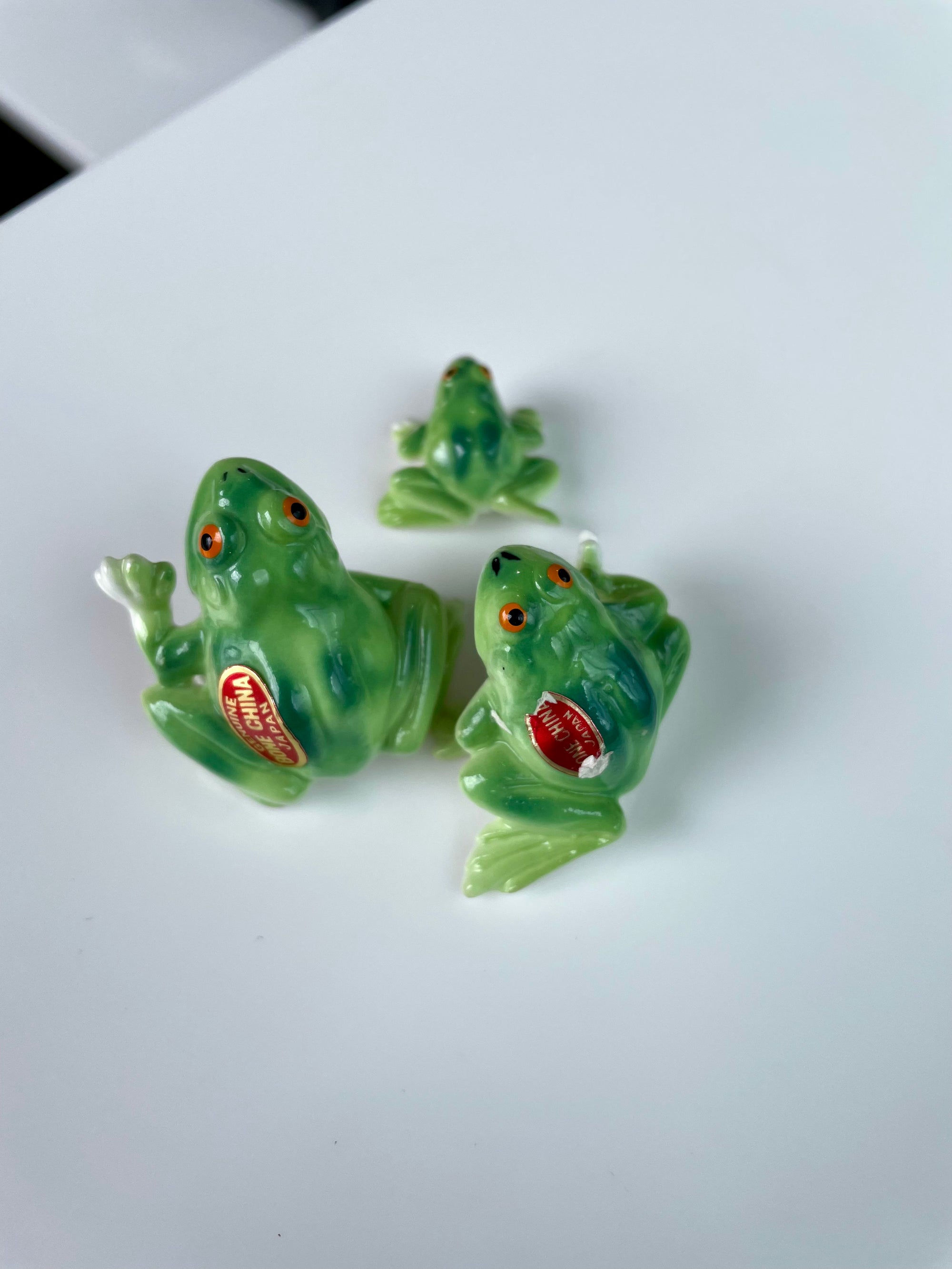 Set of 3 Frog Figurines