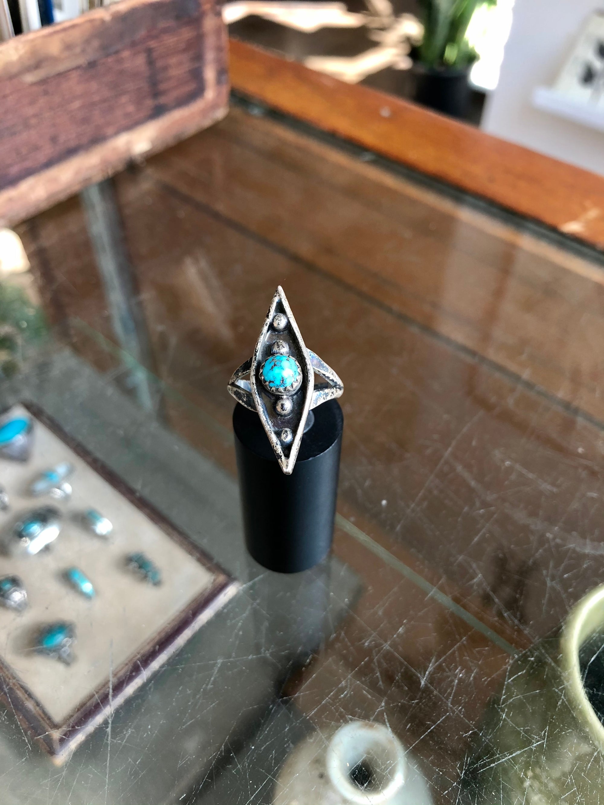Vintage Pawn Native American Turquoise Ring