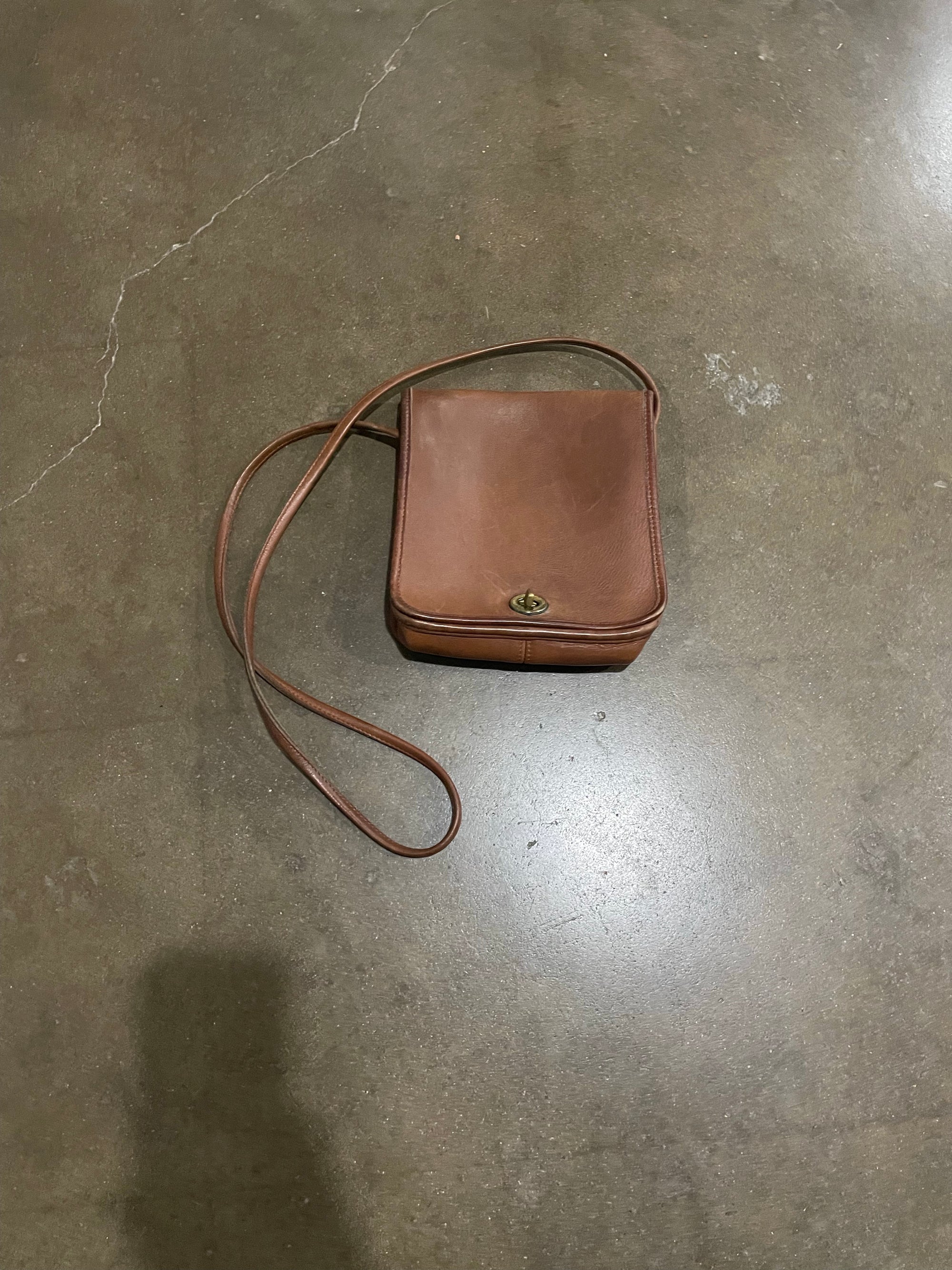 Vintage Coach Brown Leather Satchel