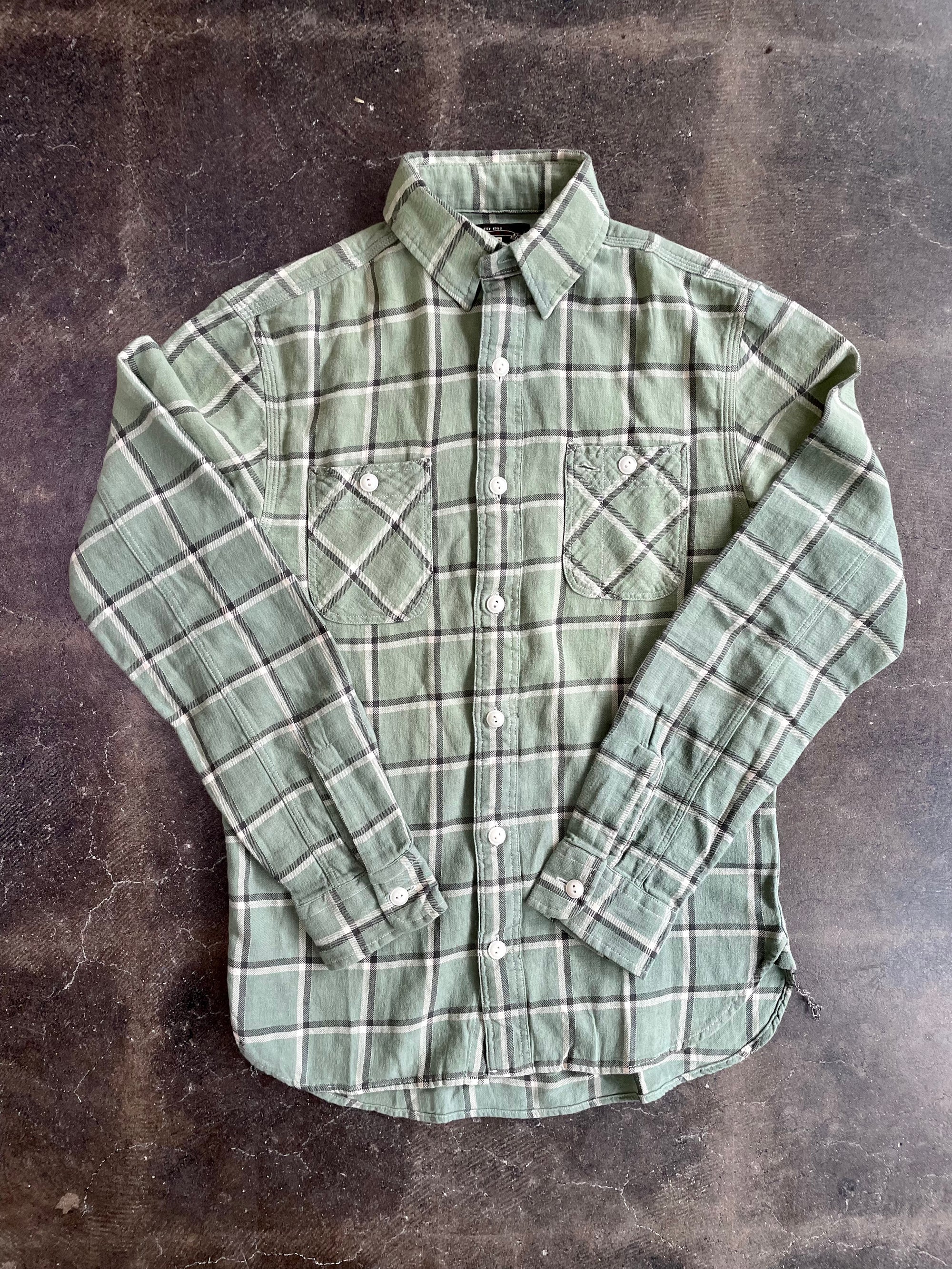 RRL Green Plaid Button Up