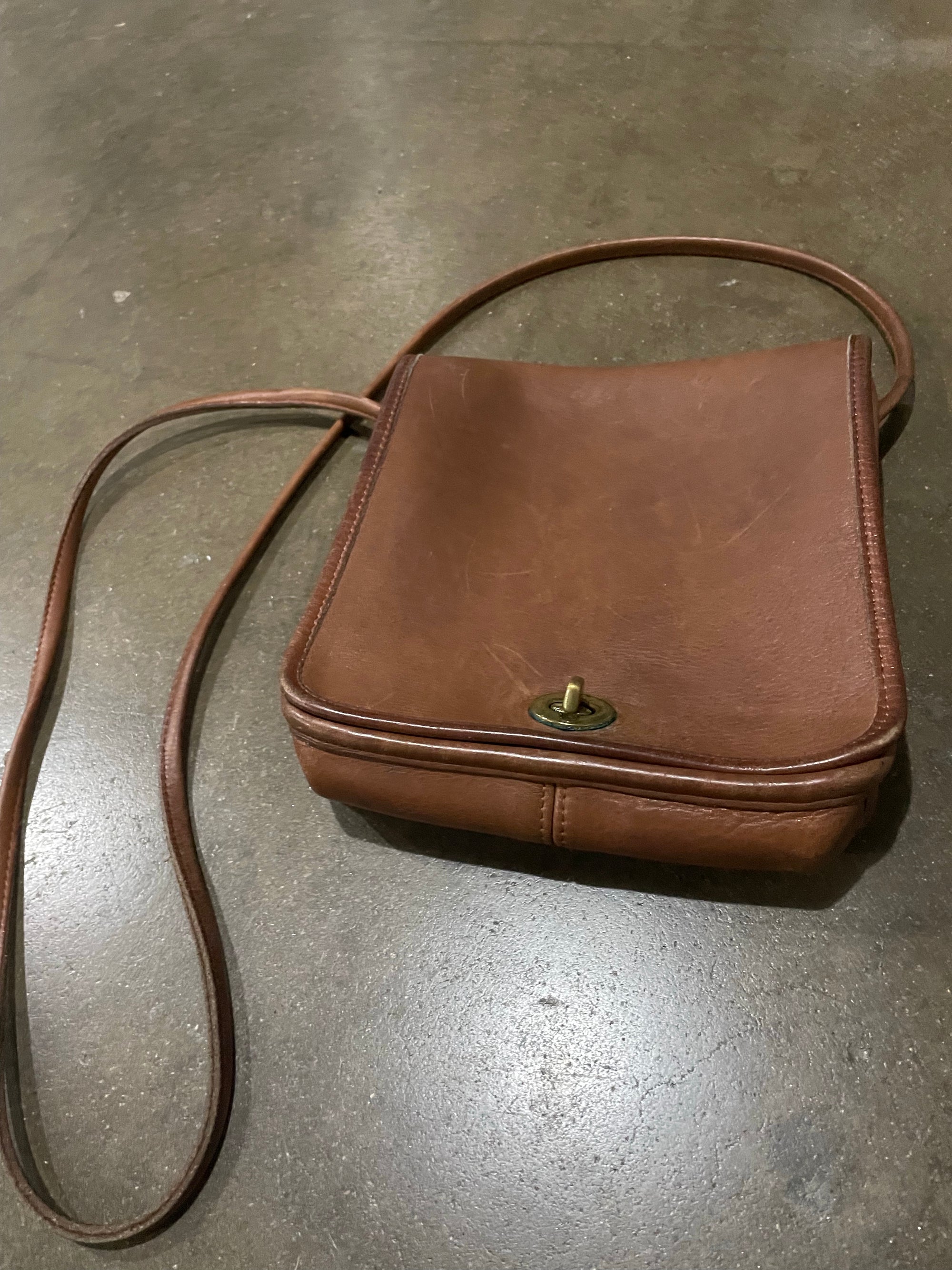 Vintage Coach Brown Leather Satchel