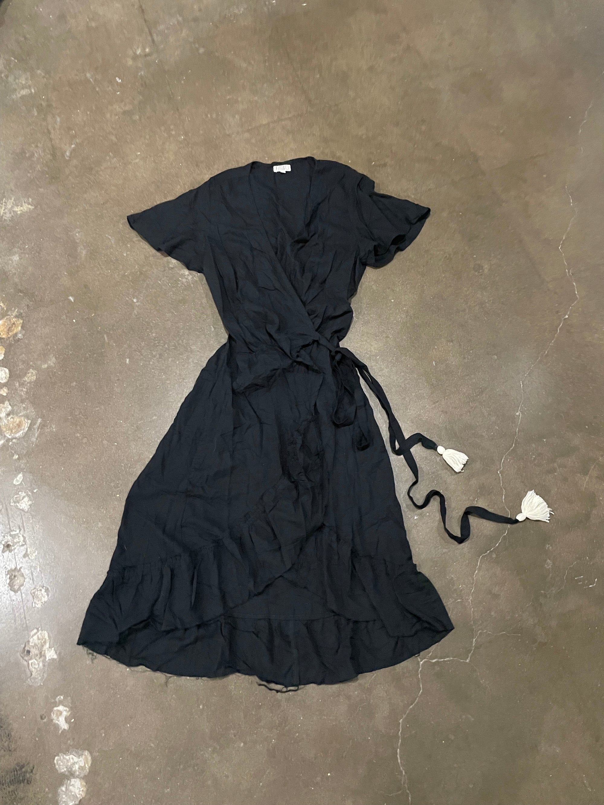 PAWO Black Wrap Dress