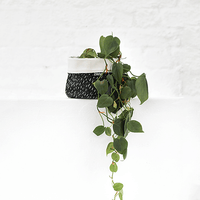 Black Specks Soft Pot, fabric planter, bathroom storage, organization, home goods, hand made, vegan, cruelty free, zana, all natural